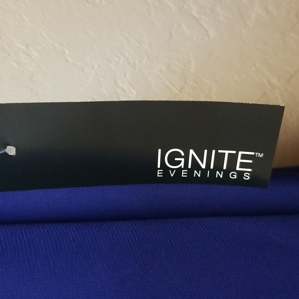 💥60% OFF IGNITE EVENINGS💥 Sz 16, Iris Blue 2 pc.Formal, NWT, Rhinestones #2507 - Picture 5 of 7